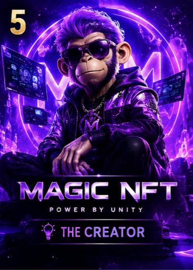 The Creator, a purple-haired ape digital collectible